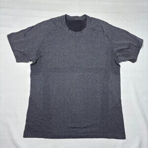 Lululemon Gray Metal Tech Vent Running Workout Performance T-Shirt Mens Med